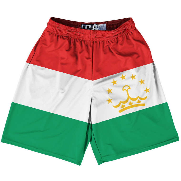 Tajikistan Country Flag Lacrosse Shorts Made In USA - Tajikistan Flag Color