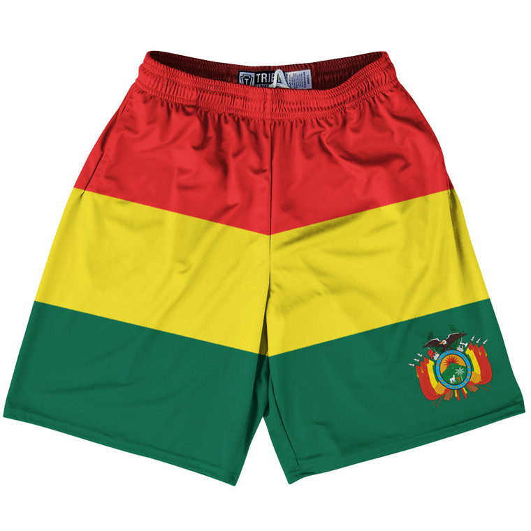 Bolivia Country Flag Lacrosse Shorts Made In USA - Bolivia Flag Color