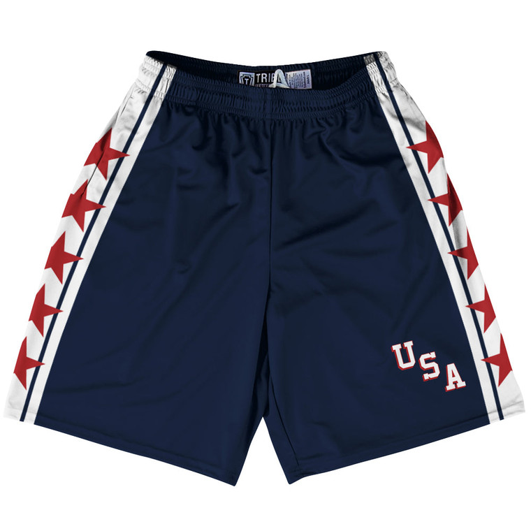 USA Miracle Blue Royal Dull Lacrosse Shorts - Royal Blue