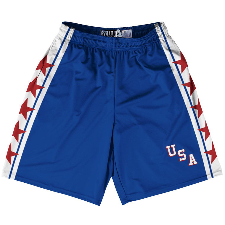 USA Miracle Blue Royal Lacrosse Shorts - Royal Blue