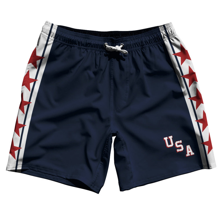 USA Miracle Navy Swim Shorts 7" - Navy
