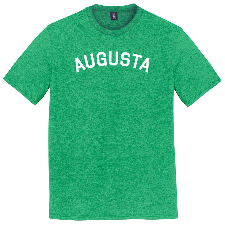 Augusta Text White Font Mens Tri-Blend DTG T-shirt - Green Kelly