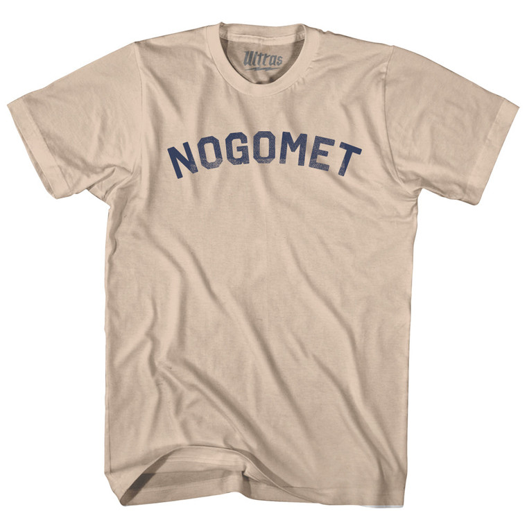 Croatian Nogomet Soccer Adult Cotton T-shirt - Creme