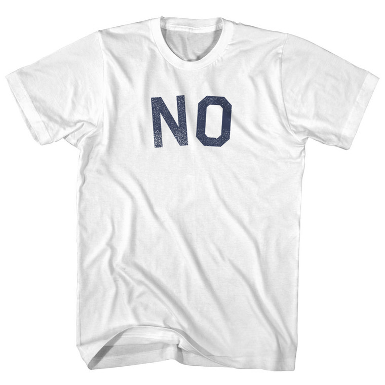 NO T-Shirt - White Cotton - Mens L - Final Sale - M20