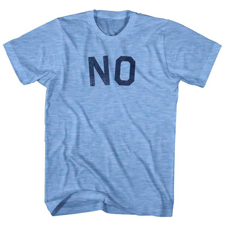 NO T-Shirt - Athletic Blue Tri-Blend - Men's Medium - Final Sale - M26