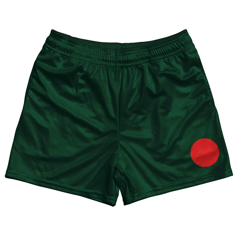 Bangladesh Country Flag Rugby Shorts - Green & Red