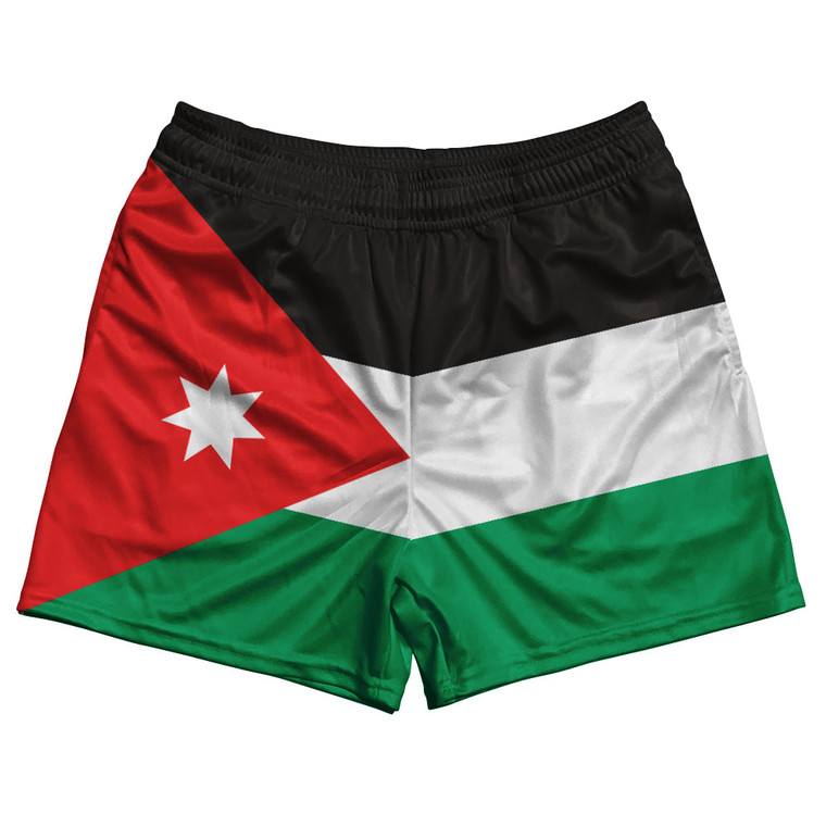 Jordan Country Flag Rugby Shorts - Black & White & Green