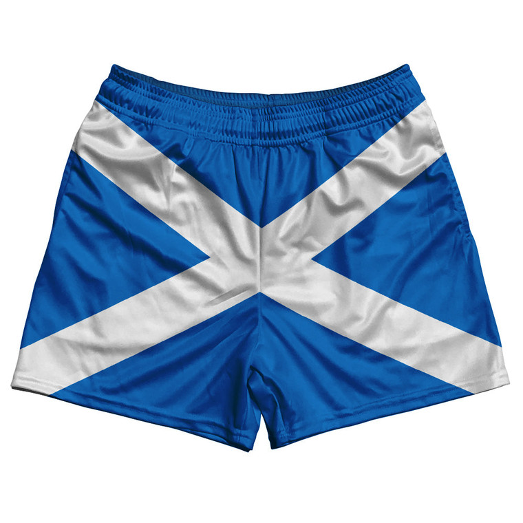 Scotland Country Flag Rugby Shorts - Blue & White