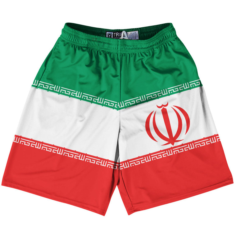 Iran Country Flag Lacrosse Shorts - Green & White & Red