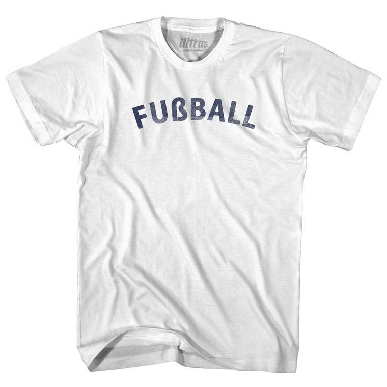 German Fubball Soccer Youth Cotton T-shirt - White