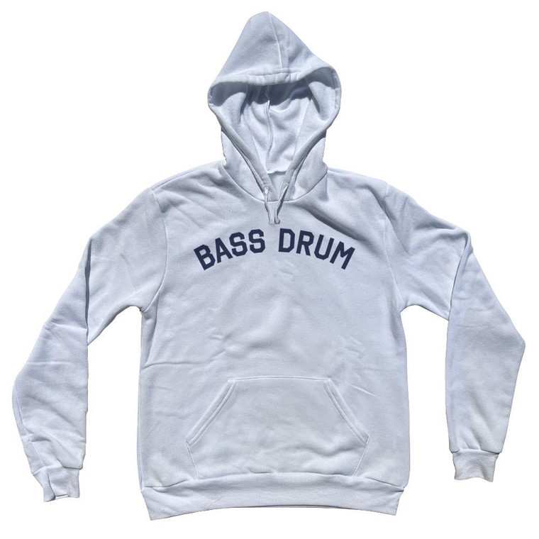 Bass Drum Cotton-Poly Blend Hoodie - White