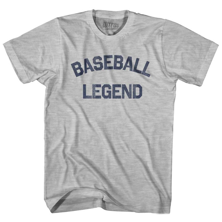 Baseball Legend Womens Cotton Junior Cut T-Shirt - Grey Heather