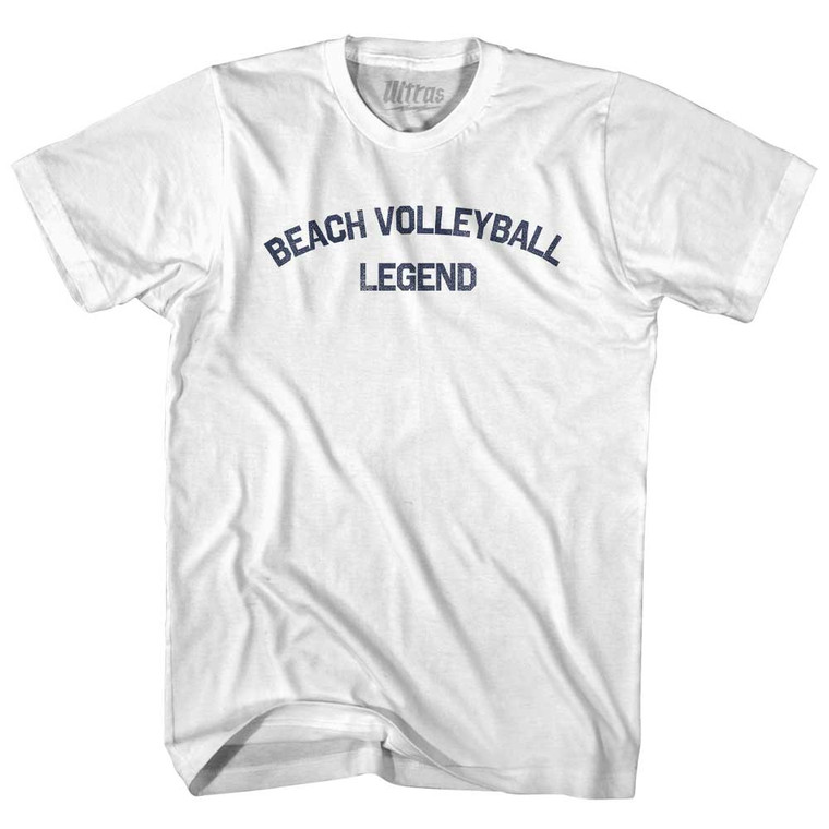 Beach Volleyball Legend Womens Cotton Junior Cut T-Shirt - White
