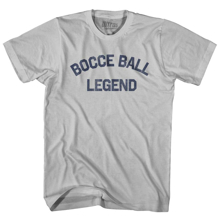 Bocce Ball Legend Adult Cotton T-shirt - Cool Grey