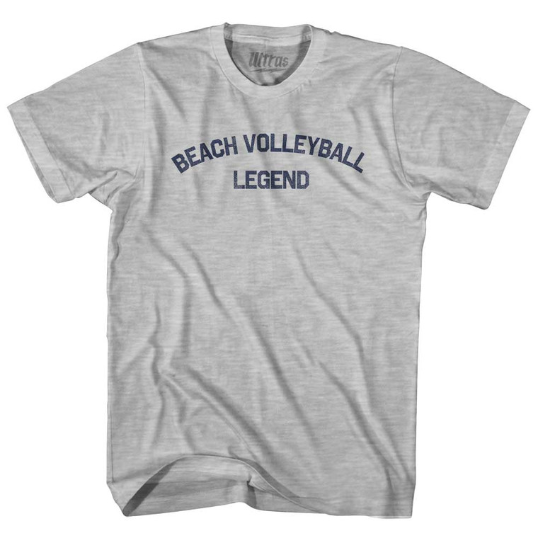 Beach Volleyball Legend Womens Cotton Junior Cut T-Shirt - Grey Heather
