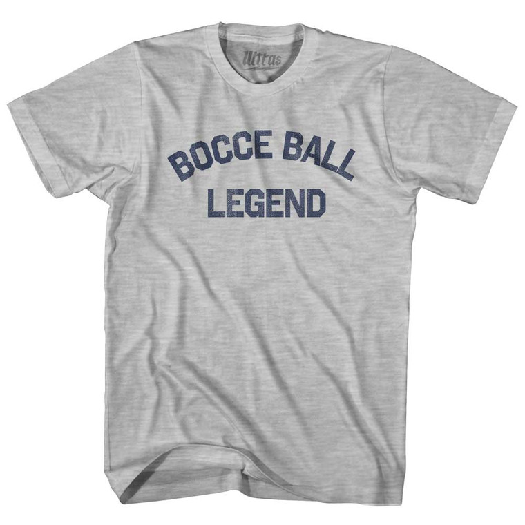 Bocce Ball Legend Adult Cotton T-shirt - Grey Heather