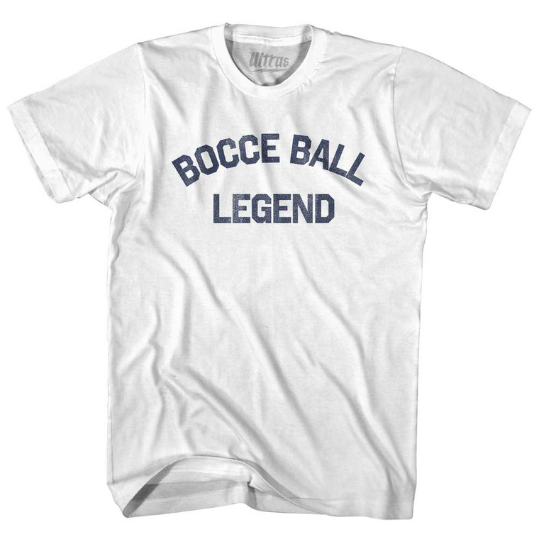 Bocce Ball Legend Adult Cotton T-shirt - White