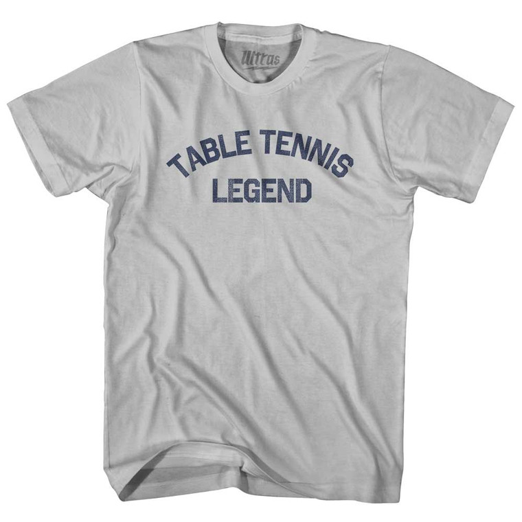 Table Tennis Legend Adult Cotton T-shirt - Cool Grey