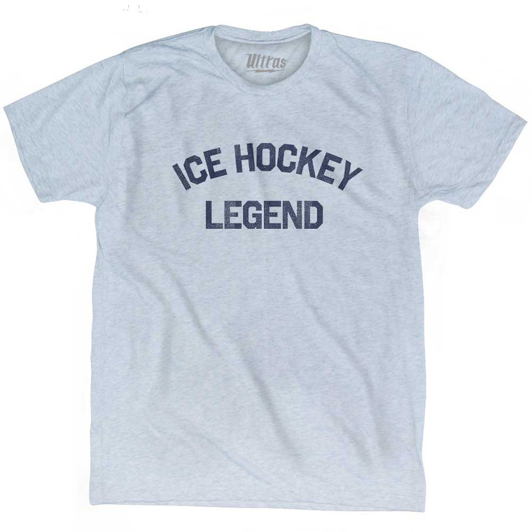 Ice Hockey Legend Adult Tri-Blend T-shirt - Athletic White
