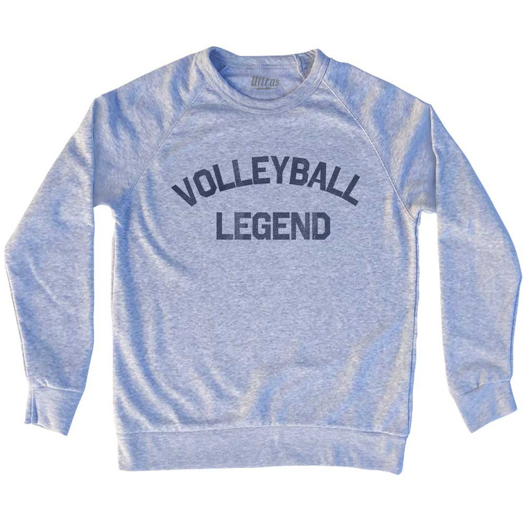 Volleyball Legend Adult Tri-Blend Sweatshirt - Heather Grey
