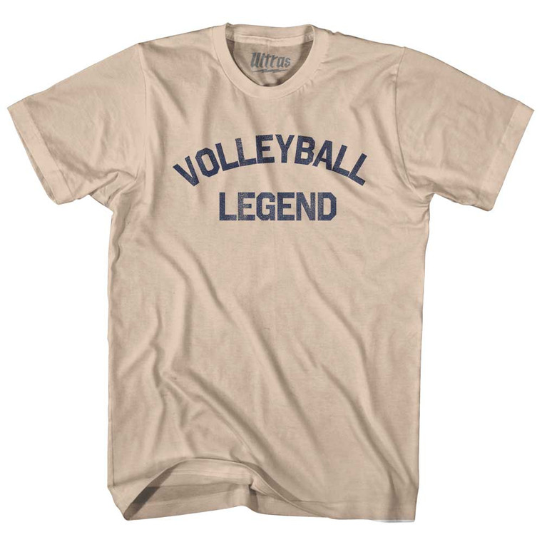 Volleyball Legend Adult Cotton T-shirt - Creme