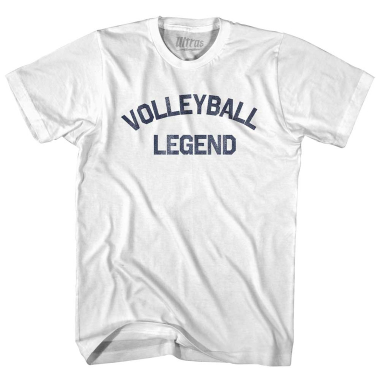 Volleyball Legend Womens Cotton Junior Cut T-Shirt - White
