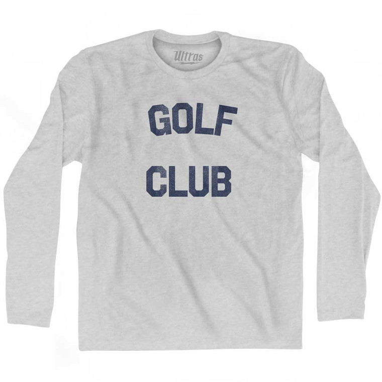 Golf Club Adult Cotton Long Sleeve T-shirt Grey Heather