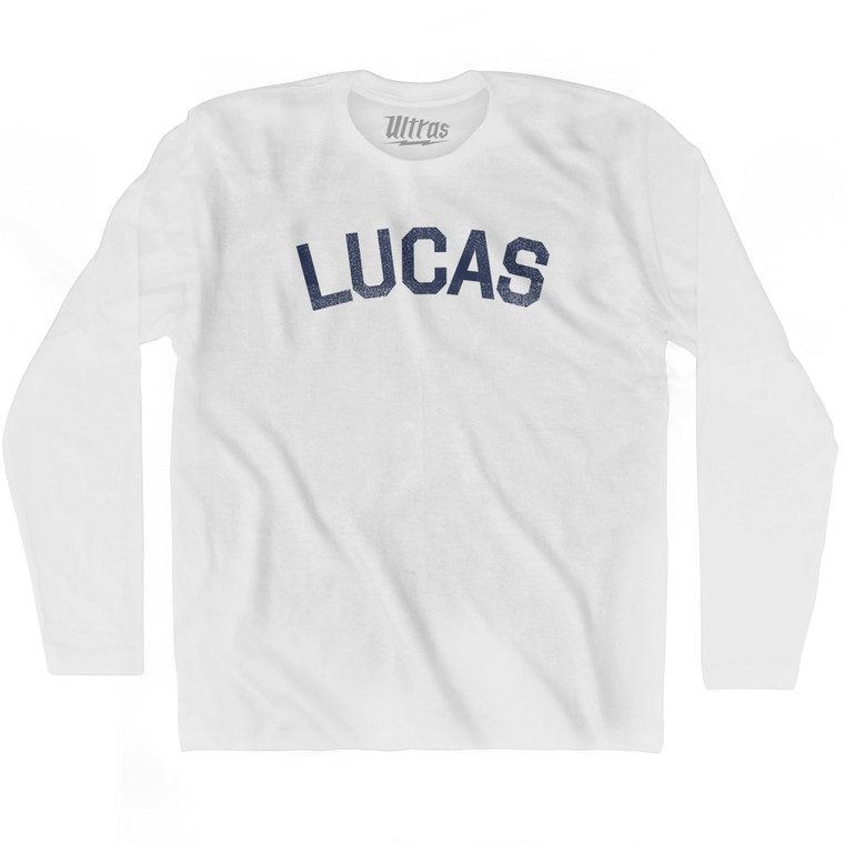 LUCAS Adult Cotton Long Sleeve T-shirt - White