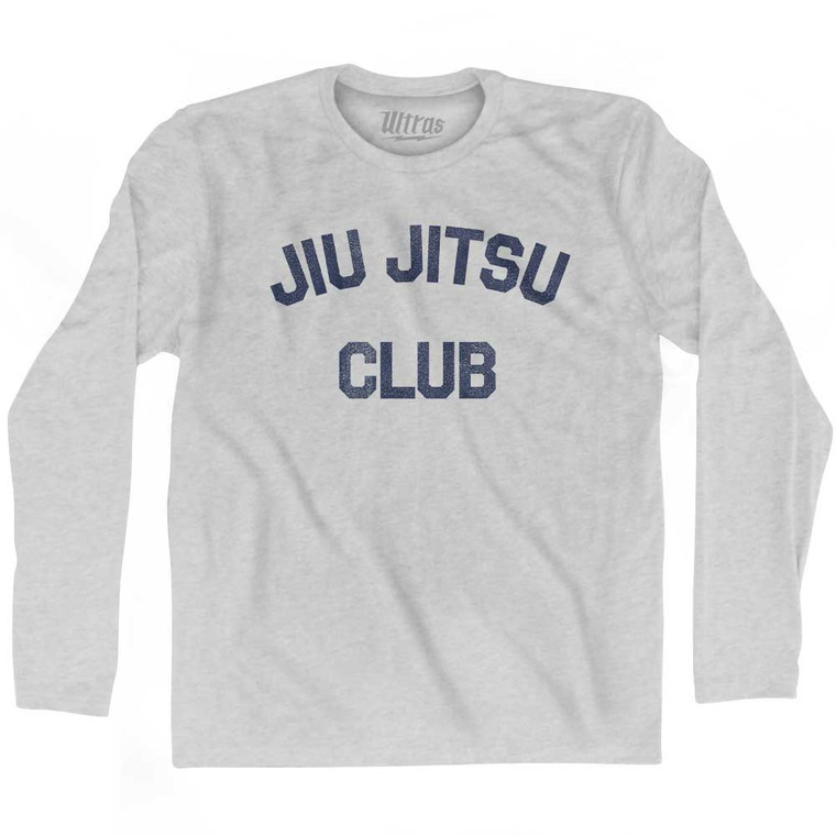 Jiu Jitsu Club Adult Cotton Long Sleeve T-shirt Grey Heather