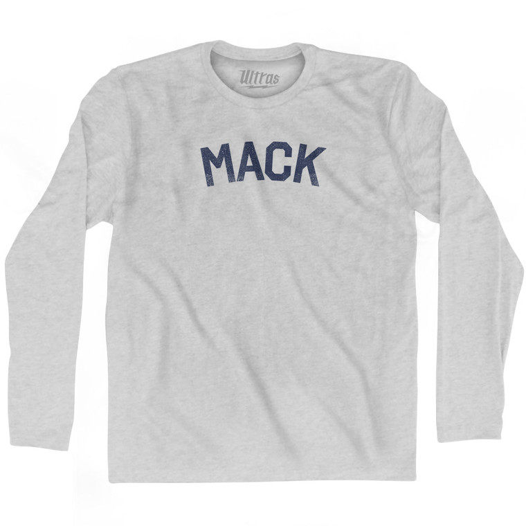 MACK Adult Cotton Long Sleeve T-shirt - Grey Heather