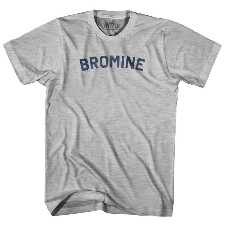Bromine Womens Cotton Junior Cut T-Shirt - Grey Heather