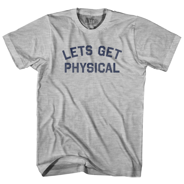 Lets Get Physical Womens Cotton Junior Cut T-Shirt - Grey Heather