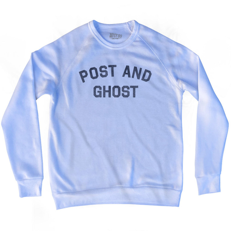 Post And Ghost Adult Tri-Blend Sweatshirt - White