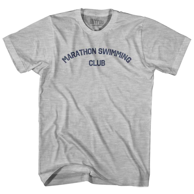 Marathon Swimming Club Womens Cotton Junior Cut T-Shirt Grey Heather
