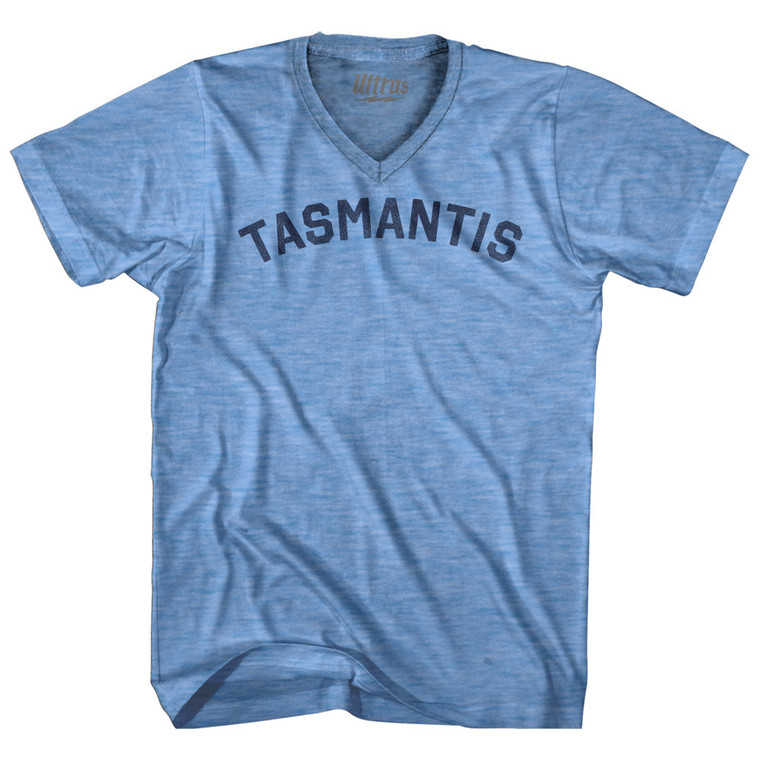 Tasmantis Adult Tri-Blend V-neck T-shirt - Athletic Blue