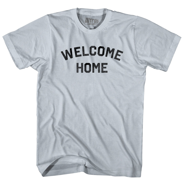 Welcome Home Adult Cotton T-shirt - Silver