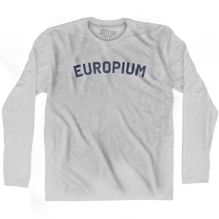 Europium Adult Cotton Long Sleeve T-shirt - Grey Heather