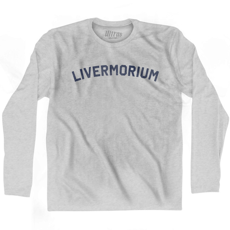 Livermorium Adult Cotton Long Sleeve T-shirt - Grey Heather