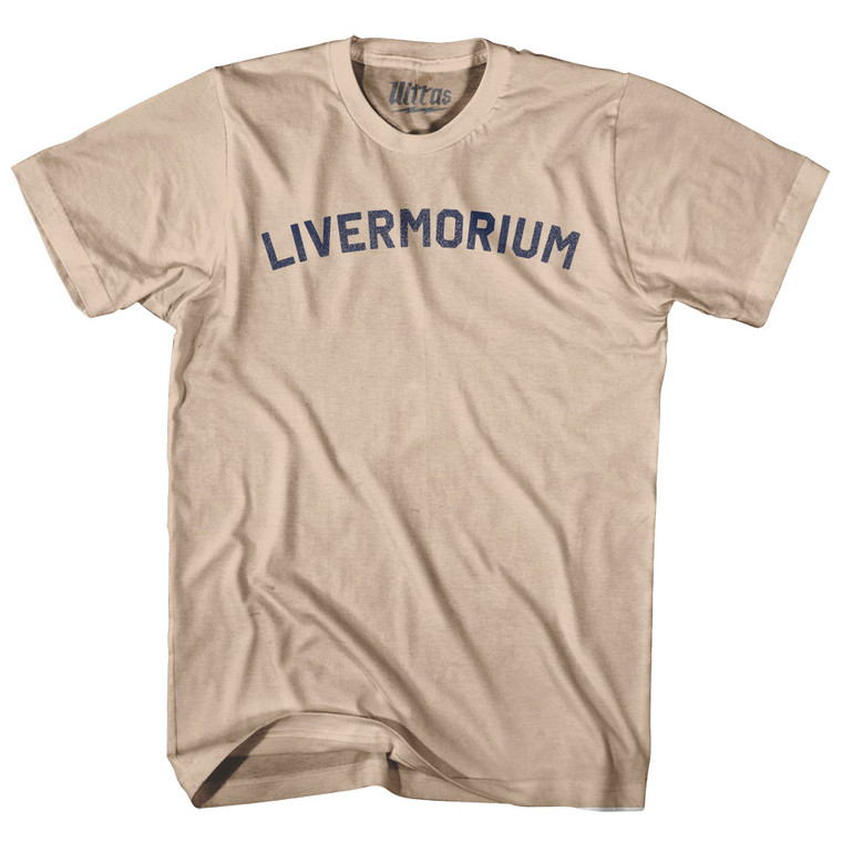 Livermorium Adult Cotton T-shirt - Creme