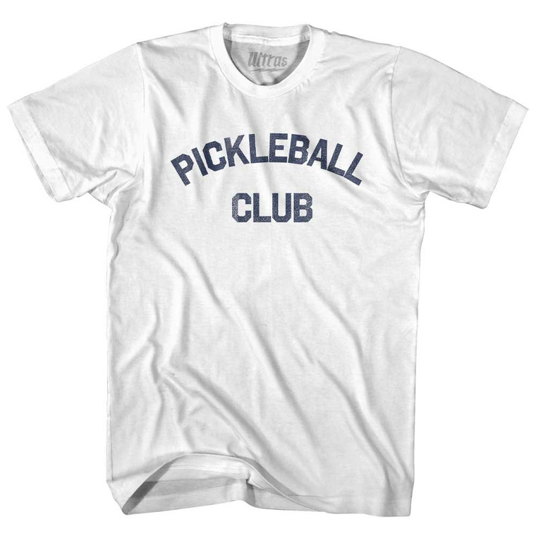 Pickleball Club Adult Cotton T-shirt White