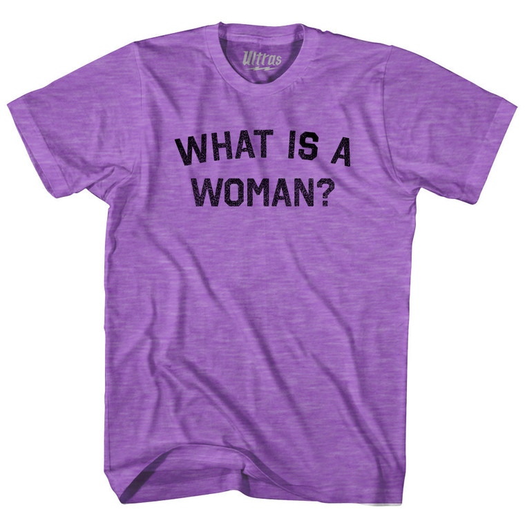 What Is A Woman Adult Tri-Blend T-shirt - Heather Purple