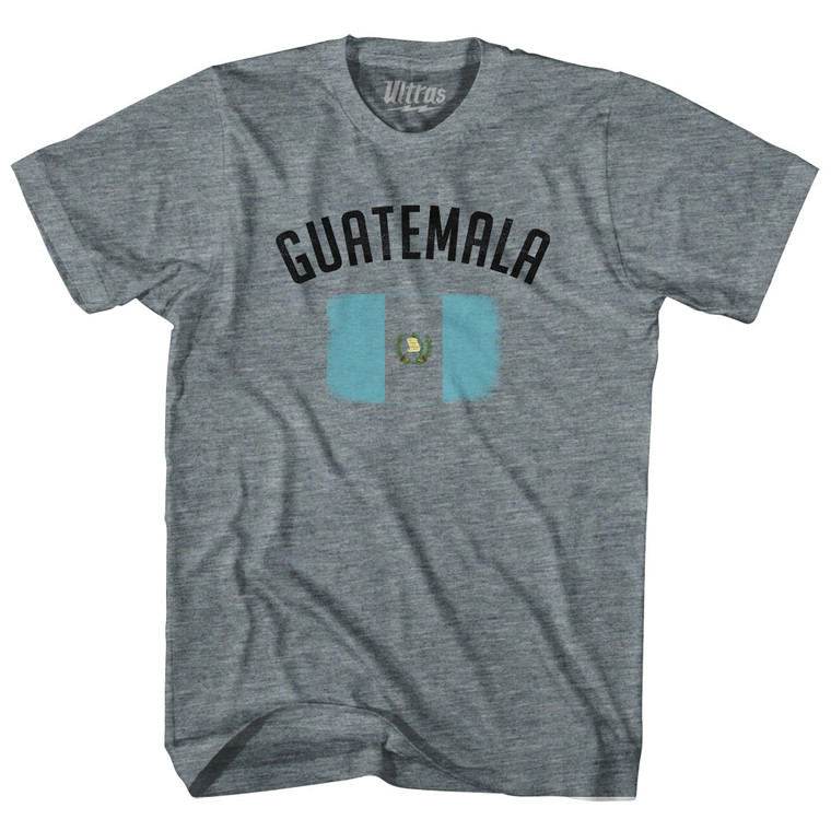 Guatemala Country Flag Heritage Womens Tri-Blend Junior Cut T-Shirt - Athletic Grey