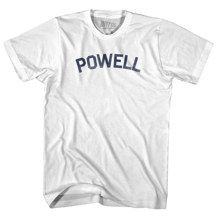 Powell Adult Cotton T-Shirt - White