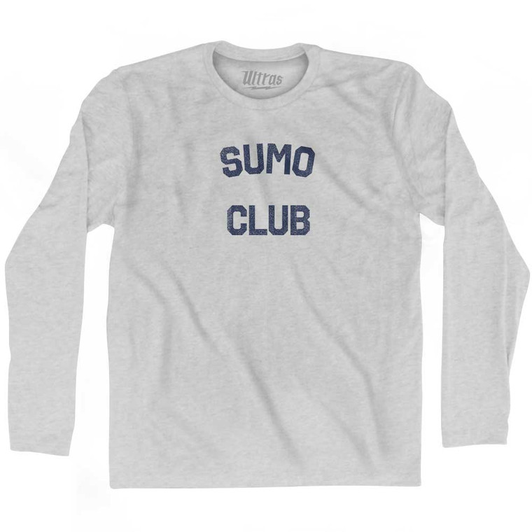 Sumo Club Adult Cotton Long Sleeve T-shirt Grey Heather