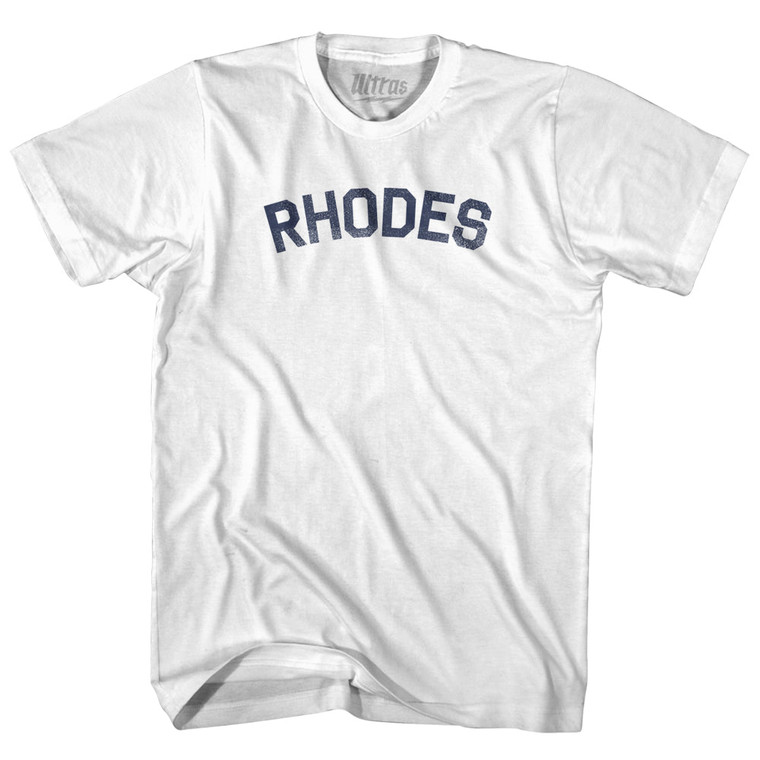 Rhodes Womens Cotton Junior Cut T-Shirt - White