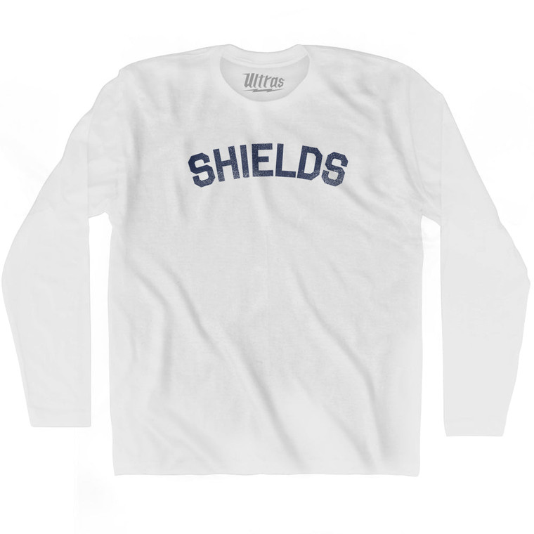 Shields Adult Cotton Long Sleeve T-Shirt - White