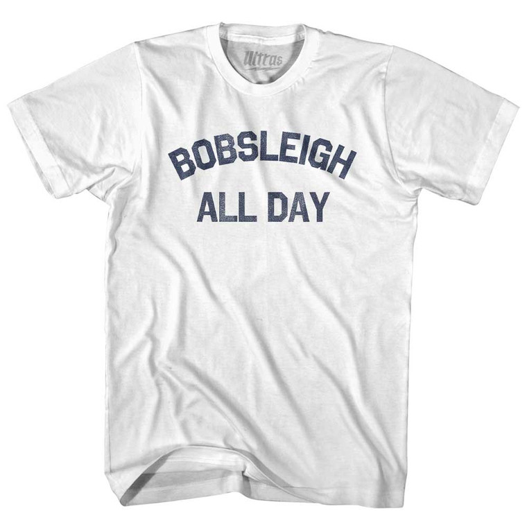 Bobsleigh All Day Adult Cotton T-shirt - White