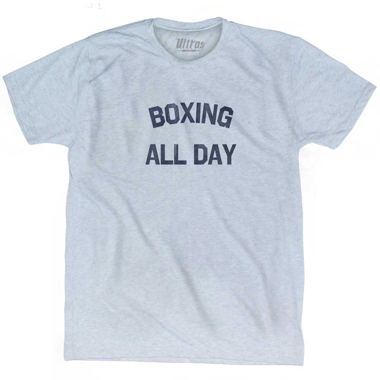 Boxing All Day Adult Tri-Blend T-shirt - Athletic White