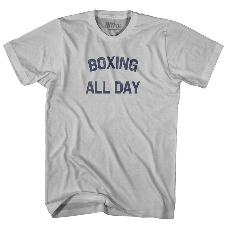 Boxing All Day Adult Cotton T-shirt - Cool Grey