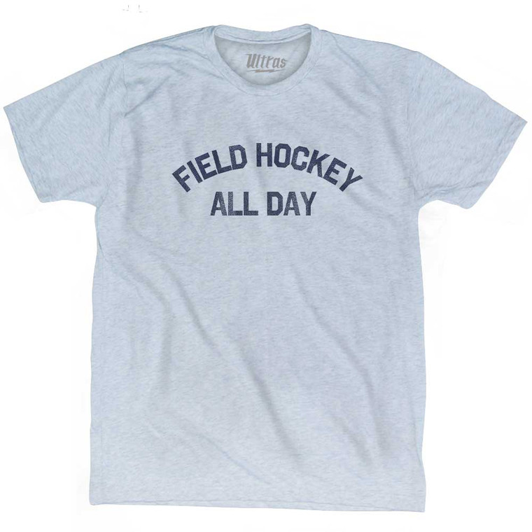 Field Hockey All Day Adult Tri-Blend T-shirt - Athletic White